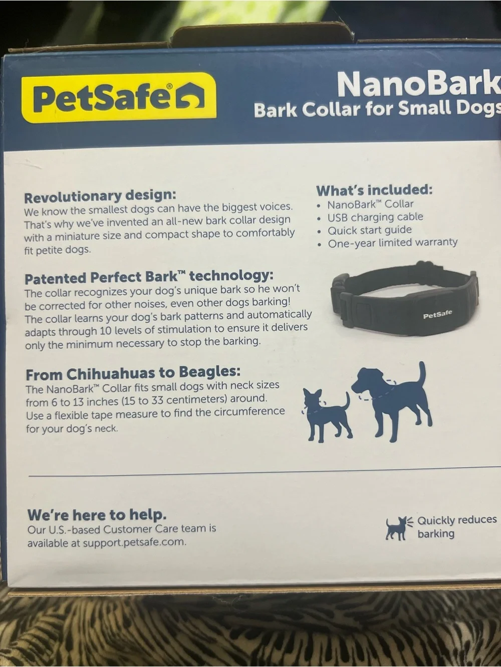 NWT PetSafe NanoBark Worlds Smallest Bark Collar for Small Dogs 6”-13”
